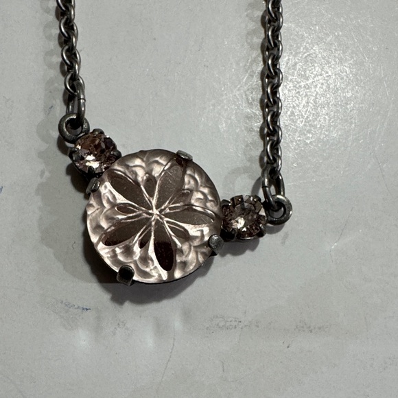 Sabika Silver Tone Necklace with Pink Pendant - Picture 9 of 14